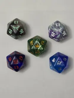 A Lot Of 5 MTG Spindown Dice 5x Oversize Assorted - Image 1
