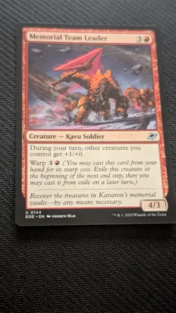 mtg NM U - Memorial Team Leader: Edge of Eternities - Image 1