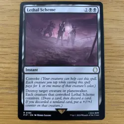 MTG Lethal Scheme [Fallout, Near Mint] Rare Magic The Gathering Card - Image 1