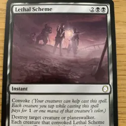 MTG Lethal Scheme [Fallout, Near Mint] Rare Magic The Gathering Card - Image 2