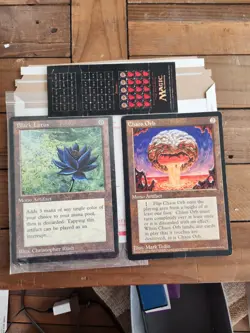 MTG Over-sized 6x9 Promo Cards Black Lotus and Chaos Orb 1996 - Image 1