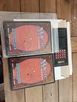 MTG Over-sized 6x9 Promo Cards Black Lotus and Chaos Orb 1996 - Image 3