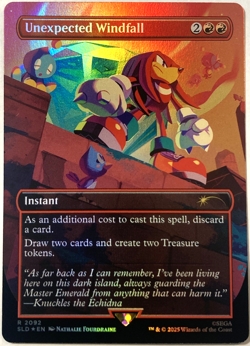 MTG Unexpected Windfall (Rainbow Foil) Secret Lair x Sonic 2092 NM - Image 1