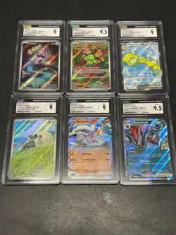 POKEMON Journey Lot of 6 Graded slabs Illustration Ultra Double Rare CGC 9.5 9 - Image 1