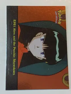 2000 Topps Pokemon TV #EP21 Abra and the Psychic Showdown (E) Silver Foil - Image 1