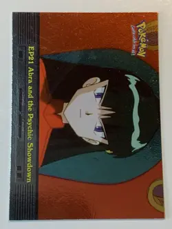 2000 Topps Pokemon TV #EP21 Abra and the Psychic Showdown (D) Silver Foil - Image 1