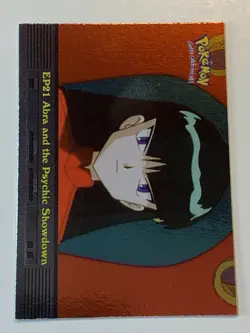 2000 Topps Pokemon TV #EP21 Abra and the Psychic Showdown (C) Silver Foil - Image 1