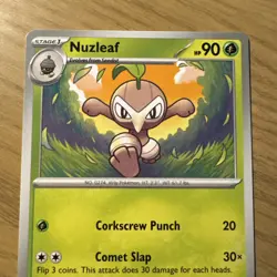 Nuzleaf (004/162) (Reverse Holo) Temporal Forces - Pokemon TCG X2 - Image 3