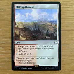 MTG Clifftop Retreat [Fallout, Near Mint] Rare Magic The Gathering Card - Image 1