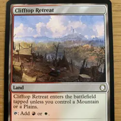 MTG Clifftop Retreat [Fallout, Near Mint] Rare Magic The Gathering Card - Image 2