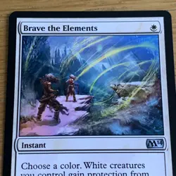 MTG Brave the Elements ~ Magic 2014 NM Magic The Gathering Card ENG - Image 2