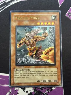 Yugioh Master Monk TLM-EN020 Ultimate Rare 1st Edition NM The Lost Millenium - Image 1