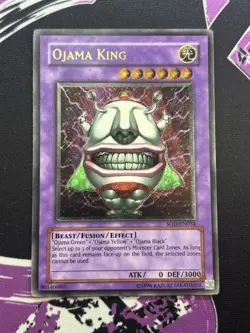 Yugioh Ojama King SOD-EN034 Ultimate Rare Unlimited NM Soul of the Duelist - Image 1