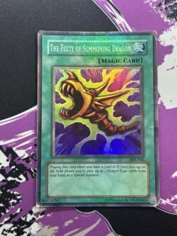 Yugioh The Flute of Summoning Dragon SDK-042 HP HEAVY HOLO BLEED ERROR - Image 2