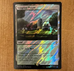Sungrass Prairie, R 0428, NM Surge Foil, MTG Final Fantasy FIC Commander Chocobo - Image 1