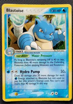 Pokemon Card TCG Blastoise Rare Holo EX Crystal Guardians 14/100 Vintage 2006 - Image 1