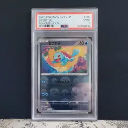 PSA 9 Squirtle Pokeball 007/165 Reverse Holo Japanese Pokemon Card WOTC - Image 1