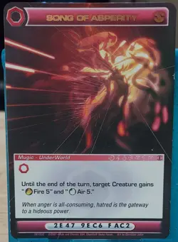 CHAOTIC 187/232 SONG OF ASPERITY Copper Letters Rare Mugic Card - Image 1