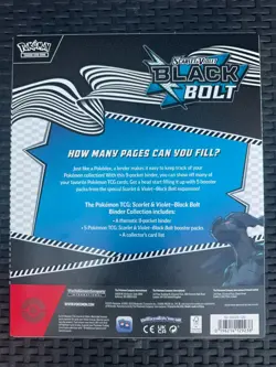 Pokemon TCG: S&V - Black Bolt Binder Collection & Unova Poster Collection Sealed - Image 5