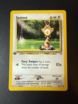 Sentret 71/111 1st Edition Neo Genesis Set WOTC Vintage Pokemon Card 2000 VLP - Image 1