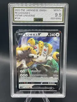 Pokemon TCG Regigigas v Ultra Rare Holo Card 124/172 VSTAR Universe AGS 9.5 - Image 1