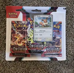 Pokemon TCG Obsidian Flames 3 Pack Blister (Eevee) - Factory Sealed 820650853784 - Image 1