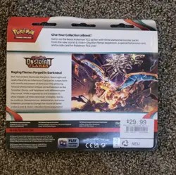 Pokemon TCG Obsidian Flames 3 Pack Blister (Eevee) - Factory Sealed 820650853784 - Image 2