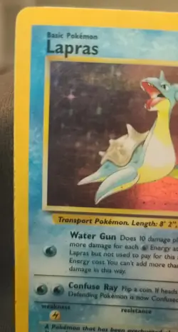 Pokemon Fossil Lapras # 10/62 Holo Foil Mp Rare Gaming Card TCG WOTC Vintage - Image 2