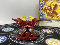 Bakugan BakuTech Pyrus Flame Aigle Metal Cross Parts & Card Japan Import MG Rare - Image 3