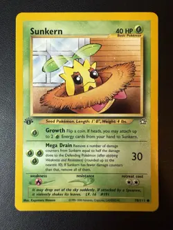 Sunkern 78/111 -1st Edition- Neo Genesis Pokemon Card VLP - Image 1