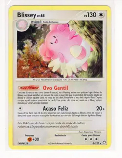 ~PT~ PORTUGUESE Blissey Holo DP Mysterious Treasures 5/123 Pokemon Card (Z1) - Image 1