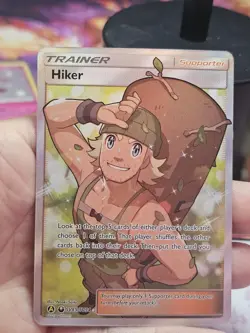 RAW! NM Hiker SV85/SV94 Hidden Fates Full Art Trainer Holo Pokemon Card - Image 1