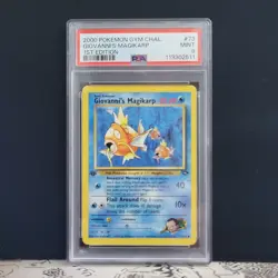 PSA 9 1st Edition Giovanni's Magikarp 73/132 Gym Challenge Set Pokemon Card WOTC - Image 1