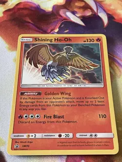 Shining Ho-Oh SM70 Promo Card Near Mint NM Condition Holo Sun & Moon Promo - Image 5