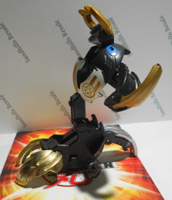 Bakugan Gigan Taures Black Haos BakuTech 570G w/ matching gate card - Image 3