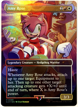 MTG Amy Rose (Rainbow Foil) Secret Lair x Sonic 2083 NM - Image 1