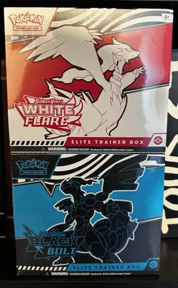 Pokemon Black Bolt and White Flare Elite Trainer Box ETB Set of 2 - Image 1