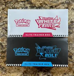 Pokemon Black Bolt and White Flare Elite Trainer Box ETB Set of 2 - Image 2