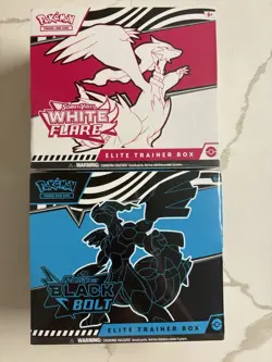 Pokemon Black Bolt and White Flare Elite Trainer Box ETB Set of 2 - Image 1