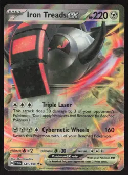 Pokemon TCG SV01: Scarlet & Violet Base Set #143/198 Iron Treads ex NM - Image 1