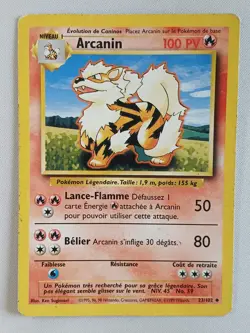 Carte pokemon FRANCAIS Arcanin (BS 23) Set de Base [PLAYED] 18.07.2025A - Image 1