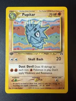 Pokemon TCG Neo Discovery #45/75 Pupitar 1st Edition LP - Image 1
