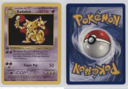Kadabra Shadowless 1st Ed. Pokemon Base Set #32 1999 1g85 - Image 3
