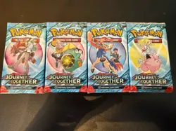 4 Pokemon Journey Together Booster Packs COMPLETE ART SET FACTORY SEALED - Image 1