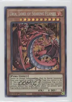 Uria Lord of Searing Flames 1st Ed. YuGiOh Tin Ancient Battles #MP21-EN252 07pa - Image 1