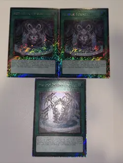 3x Runick Fountain 1st Edition Platinum Secret Rare RA04-EN296 Yugioh Playset - Image 1