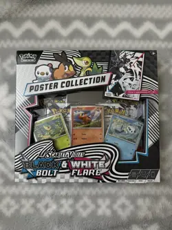 POKEMON SV10.5 BLACK BOLT WHITE FLARE POSTER COLLECTION BOX SEALED - Image 1