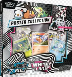 POKEMON SV10.5 BLACK BOLT WHITE FLARE POSTER COLLECTION BOX SEALED - Image 1