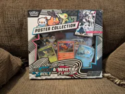 POKEMON SV10.5 BLACK BOLT WHITE FLARE POSTER COLLECTION BOX SEALED - Image 1