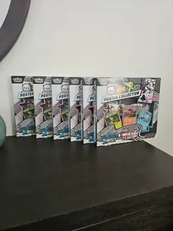 POKEMON SV10.5 BLACK BOLT WHITE FLARE POSTER COLLECTION BOX SEALED - Image 1